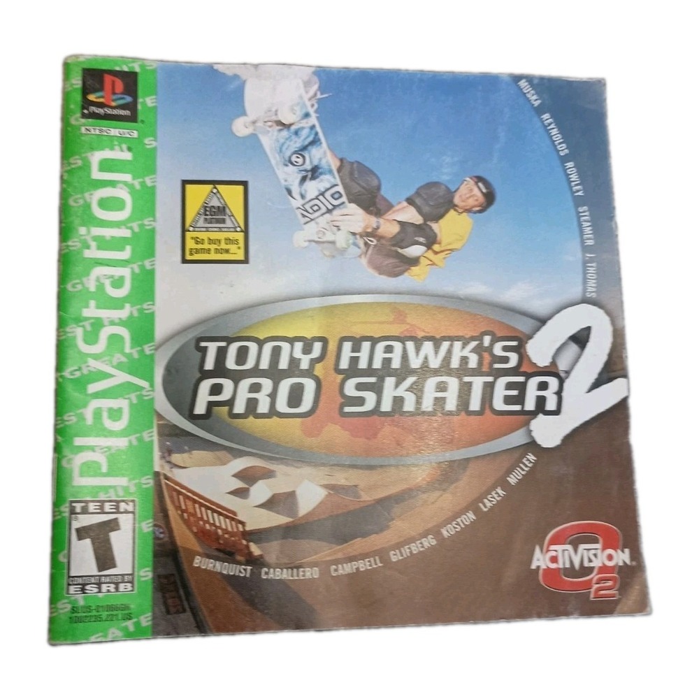 Tony Hawks Pro Skater 2 Manual Only W/ Reg Card Greatest Hits PS1 PlayStation 1